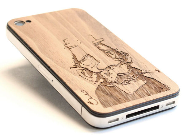 竹木手机外壳激光雕刻  第1张